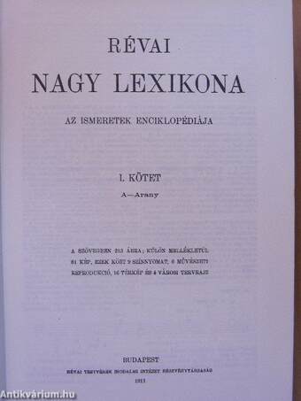 Révai nagy lexikona 1-20.