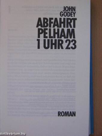 Abfahrt Pelham 1 uhr 23