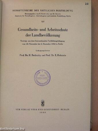 Gesundheits- und Arbeitsschutz der Landbevölkerung