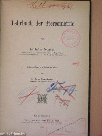 Lehrbuch der Stereometrie