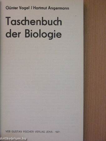 Taschenbuch der Biologie I-II.