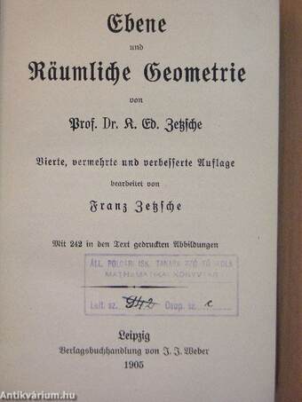 Ebene und Räumliche Geometrie (gótbetűs)