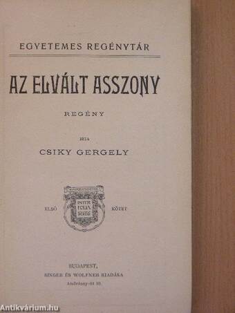 Az elvált asszony I-II.