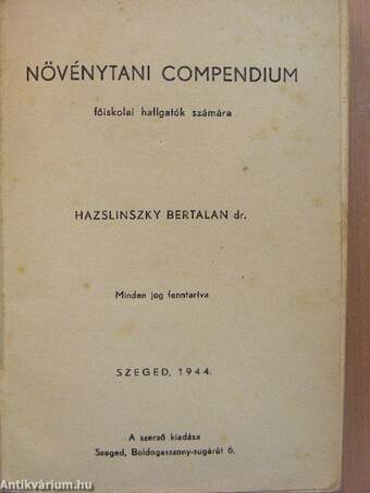 Növénytani compendium