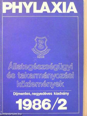 Állategészségügyi és Takarmányozási Közlemények 1986/2.