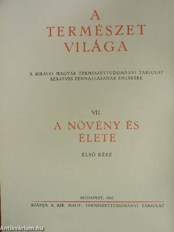 A növény és élete I. (töredék)