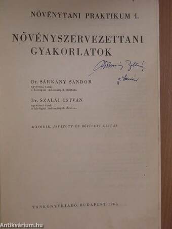 Növényszervezettani gyakorlatok