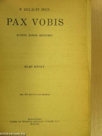 Pax Vobis I-III.