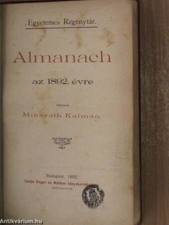 Almanach az 1892. évre