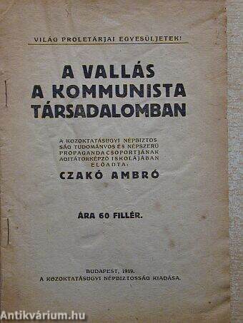 A vallás a kommunista társadalomban