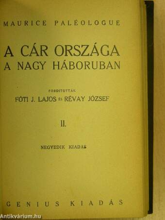 A cár országa a nagy háboruban I-III.