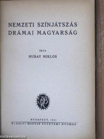 Nemzeti színjátszás - Drámai magyarság