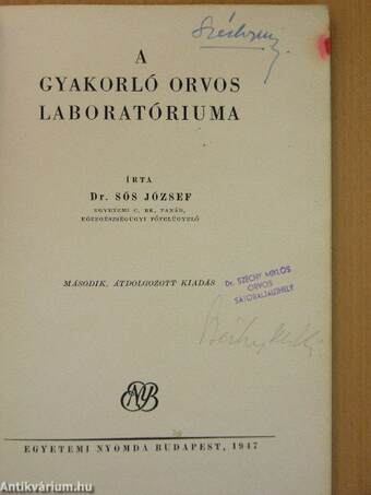 A gyakorló orvos laboratóriuma