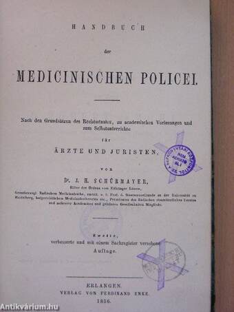 Handbuch der medicinischen Policei