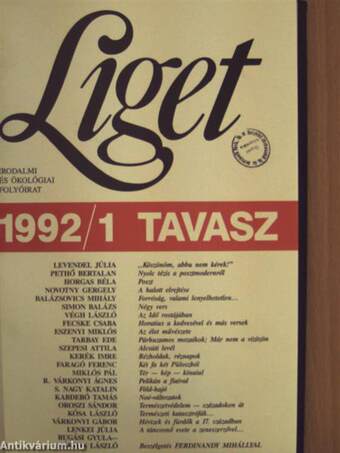 Liget 1992. Tavasz-tél