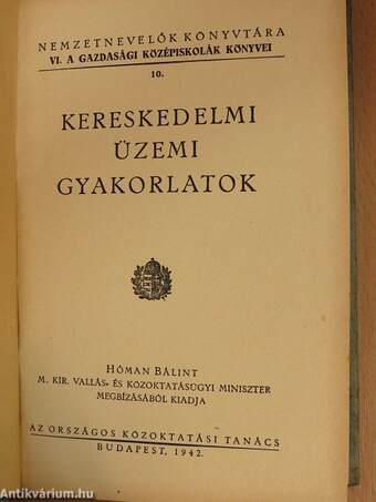 Kereskedelmi üzemi gyakorlatok