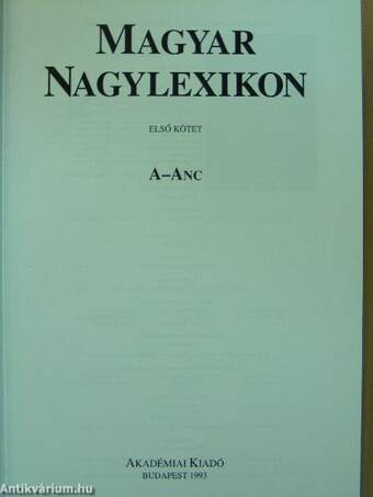 Magyar Nagylexikon 1-19.
