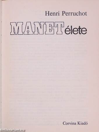 Manet élete