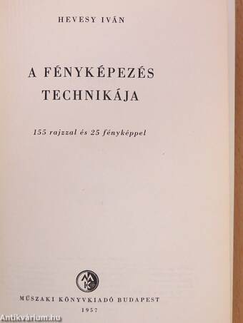 A fényképezés technikája