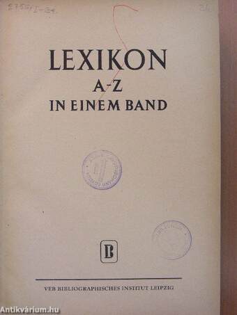 Lexikon A-Z in einem band