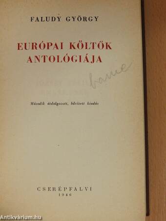 Európai költők antológiája