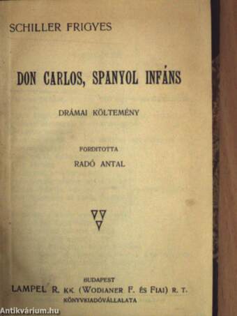 Don Carlos, spanyol infáns