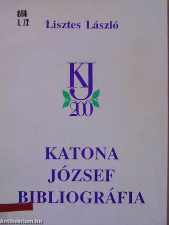 Katona József-bibliográfia