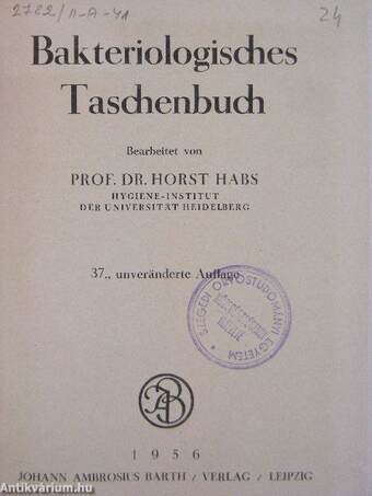 Bakteriologisches Taschenbuch