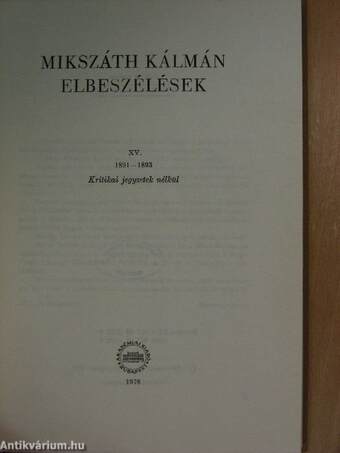 Elbeszélések XV.