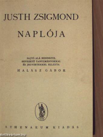 Justh Zsigmond naplója