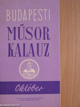Budapesti Műsorkalauz 1959. október