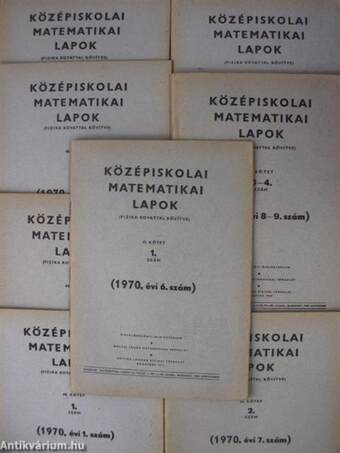 Középiskolai matematikai lapok 1970. (nem teljes évfolyam)