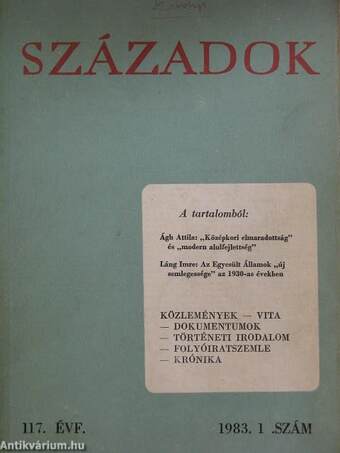 Századok 1983/1.