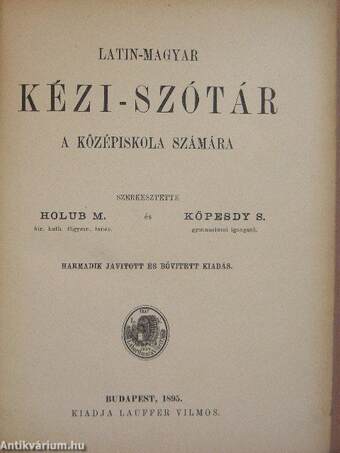 Latin-magyar kézi-szótár