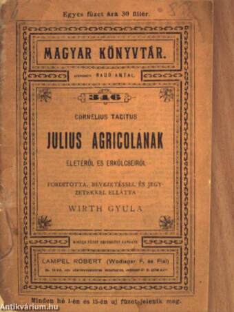 Julius Agricolának életéről és erkölcseiről