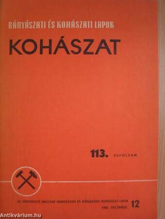 Bányászati és Kohászati Lapok - Kohászat 1980. december