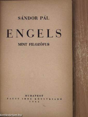 Engels mint filozófus