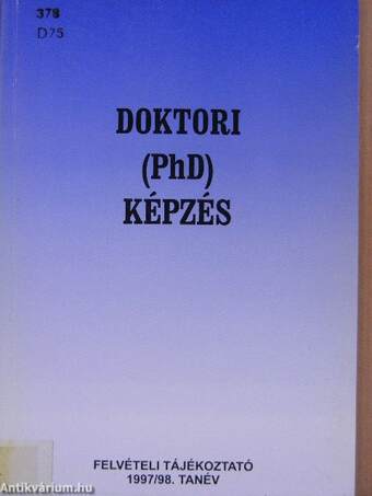 Doktori (PhD) képzés