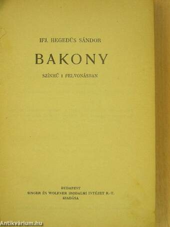 Bakony/Elzevir/A kuruzsló/Fej vagy irás