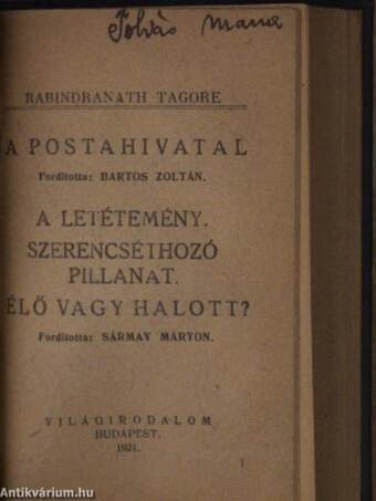 Átkelés/A postahivatal/A letétemény/Szerencséthozó pillanat/Élő vagy halott?