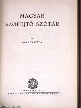 Magyar szófejtő szótár