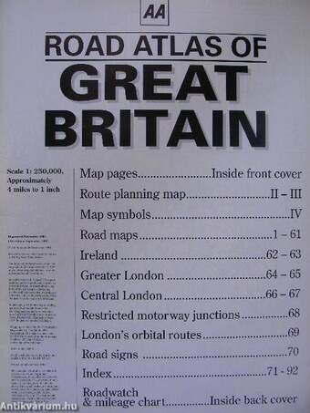 AA Road Atlas of Great Britain