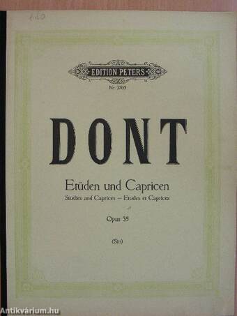 Etüden und Capricen/Studies and Caprices/Etudes et Caprices