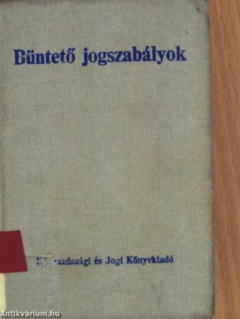 Büntető jogszabályok