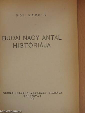 Budai Nagy Antal históriája