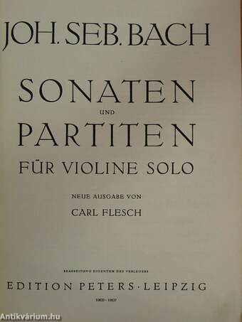 Sonaten und Pertiten für Violine Solo