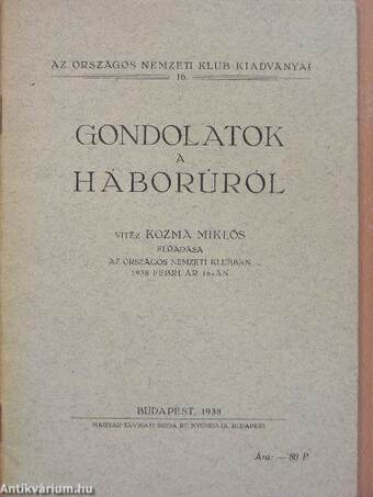 Gondolatok a háborúról