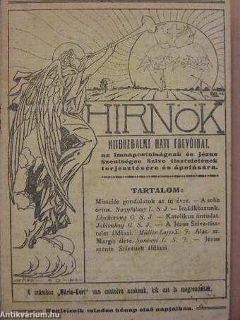 Hirnök 1923. január-december/Mária-kert 1923. január-december