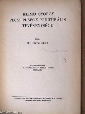 Klimó György pécsi püspök kultúrális tevékenysége