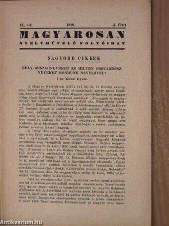 Magyarosan 1940/3.